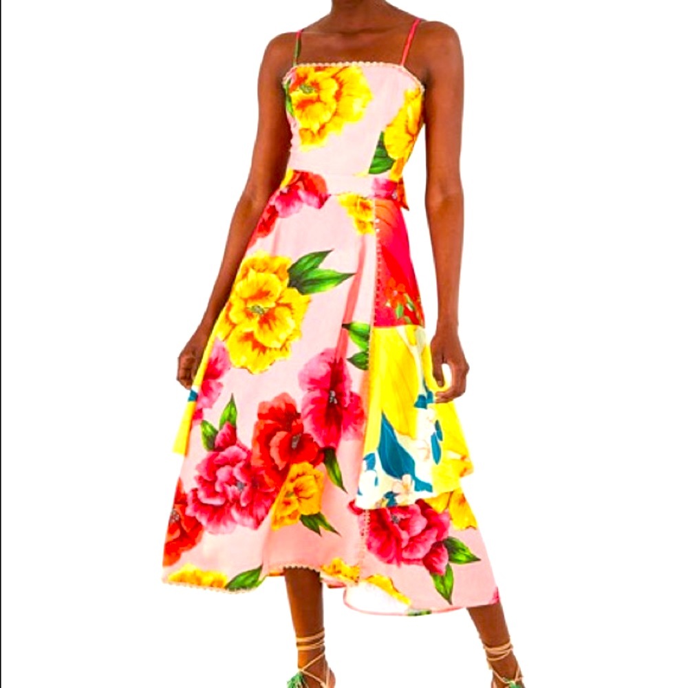 Farm Rio Beautiful midi dress ,NWT ✨🥰
